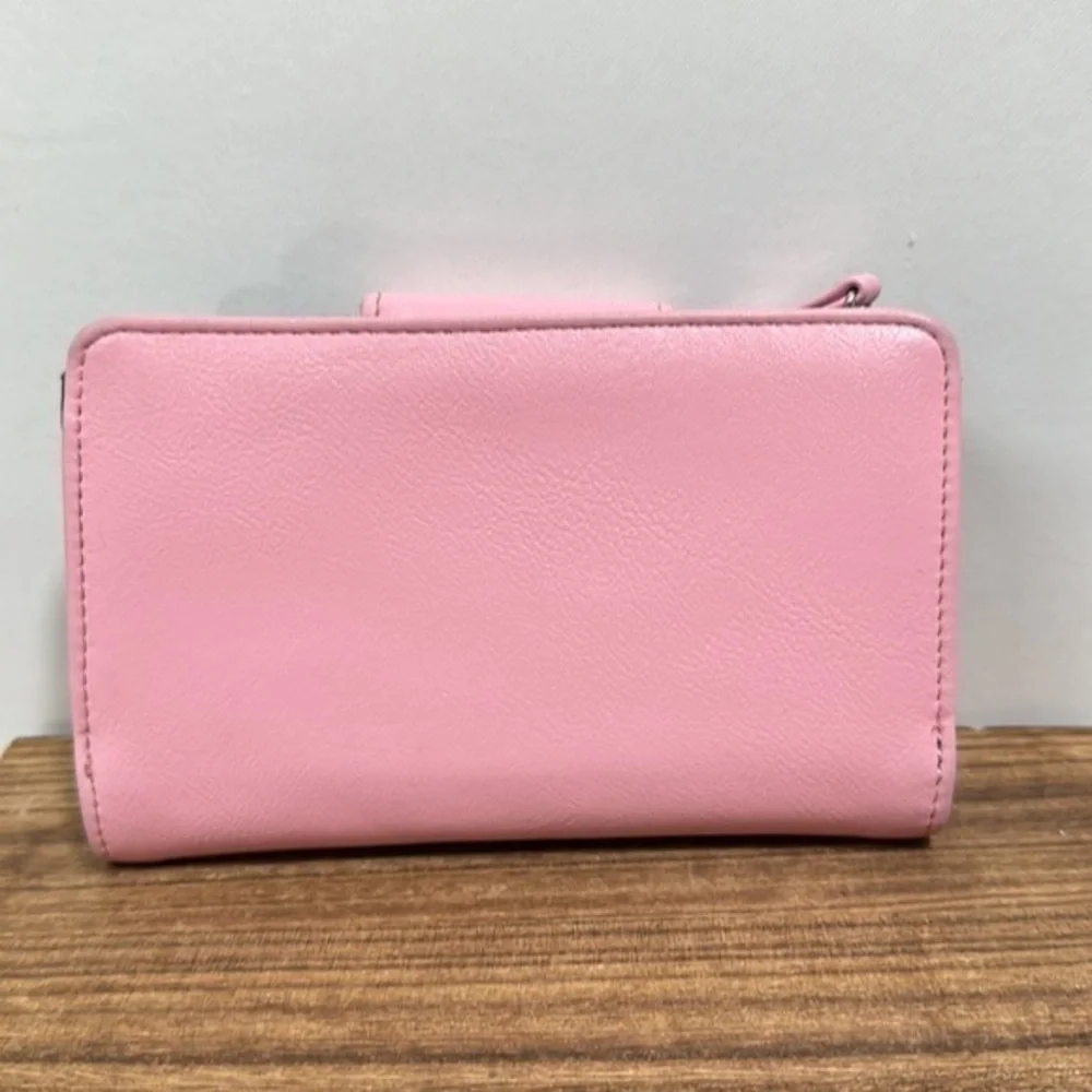 PinkTahari bifold wallet with zipper coin pouch nine credit card‎ holders
